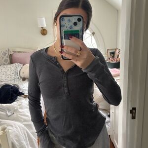 Aerie dark grey long sleeve